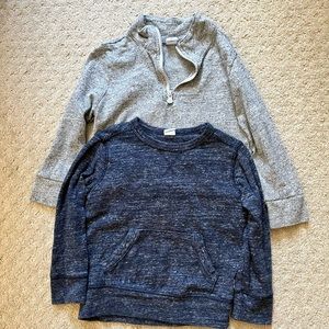 Bundle of two baby gap sweaters. 4T grey and blue